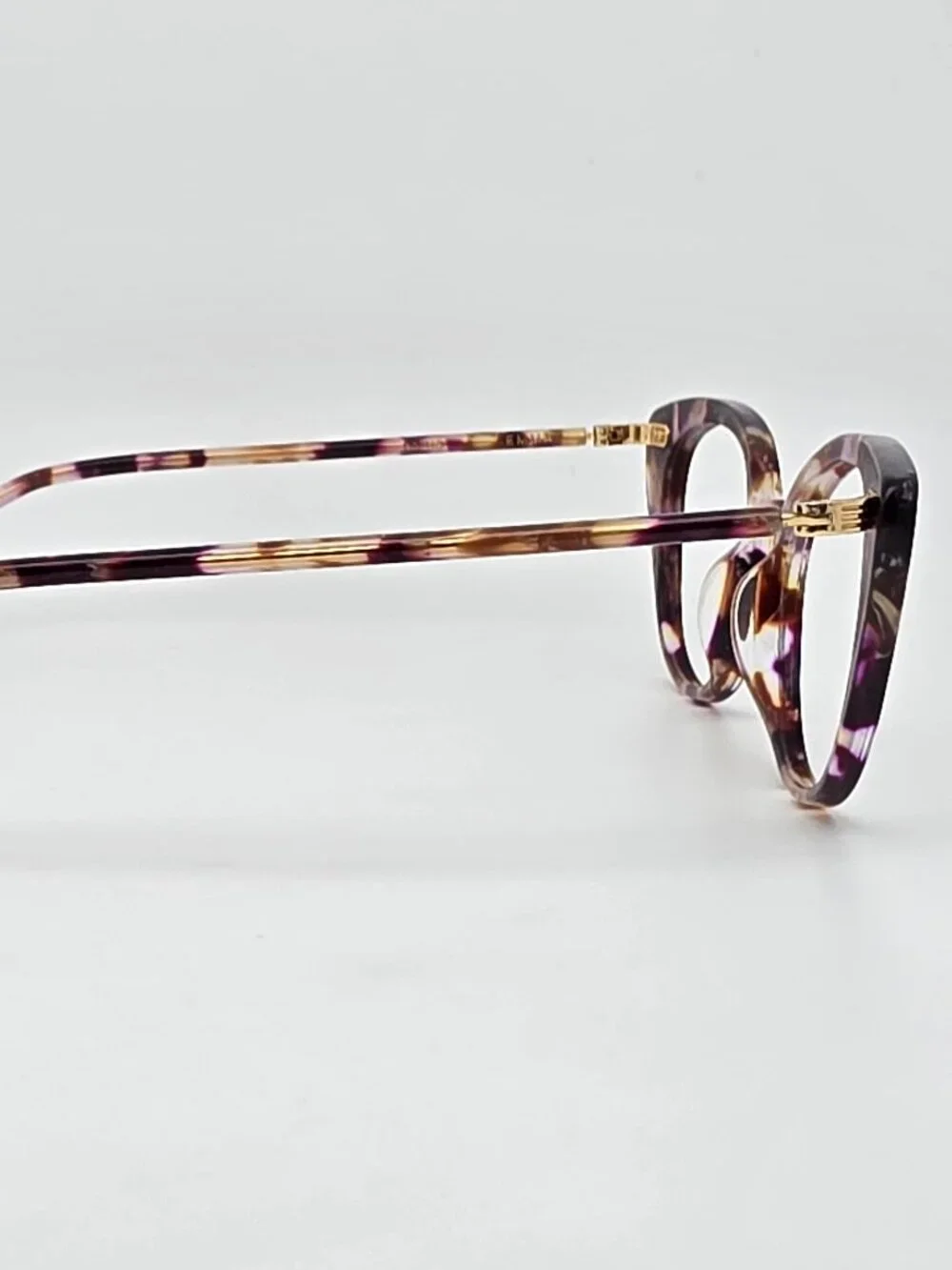 Krewe Optical Emma Stardust Purple Tortoise Cat Eye Eyeglasses Frame 50-18-138